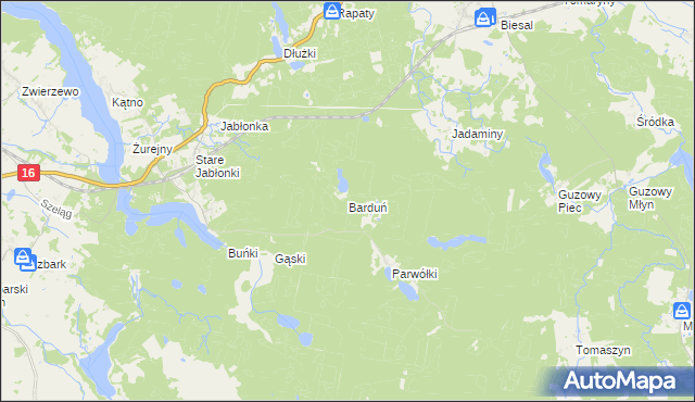 mapa Barduń, Barduń na mapie Targeo