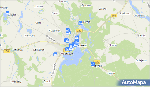 mapa Barlinek, Barlinek na mapie Targeo