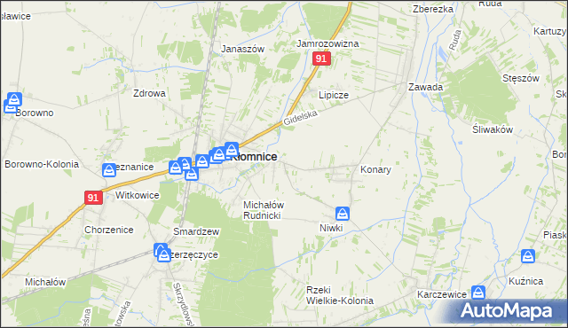 mapa Bartkowice, Bartkowice na mapie Targeo