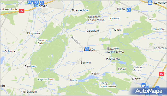 mapa Baszków, Baszków na mapie Targeo