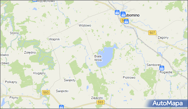 mapa Biała Wola, Biała Wola na mapie Targeo