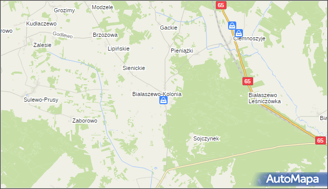 mapa Białaszewo, Białaszewo na mapie Targeo