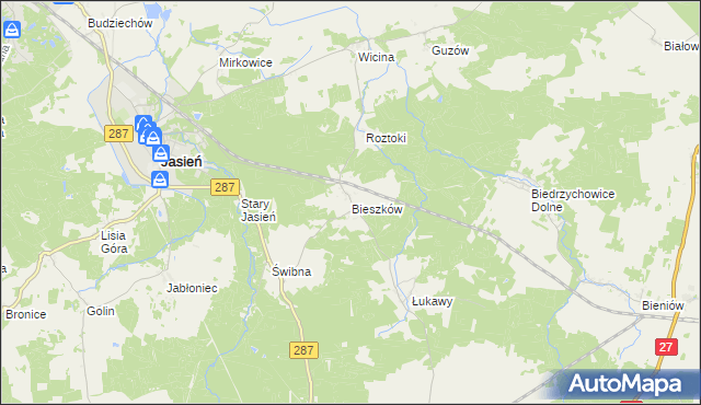 mapa Bieszków, Bieszków na mapie Targeo