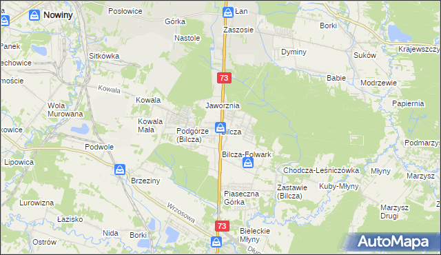 mapa Bilcza gmina Morawica, Bilcza gmina Morawica na mapie Targeo