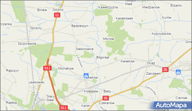 mapa Biłgoraje, Biłgoraje na mapie Targeo