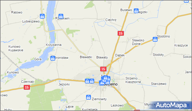 mapa Bławaty, Bławaty na mapie Targeo