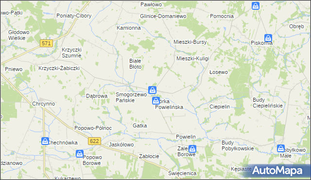 mapa Błędostowo, Błędostowo na mapie Targeo