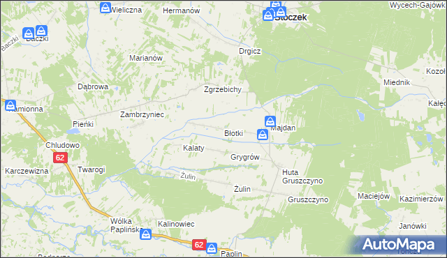 mapa Błotki, Błotki na mapie Targeo