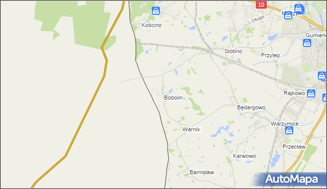 mapa Bobolin gmina Kołbaskowo, Bobolin gmina Kołbaskowo na mapie Targeo