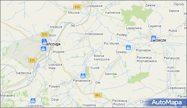 mapa Bóbrka Kańczucka, Bóbrka Kańczucka na mapie Targeo