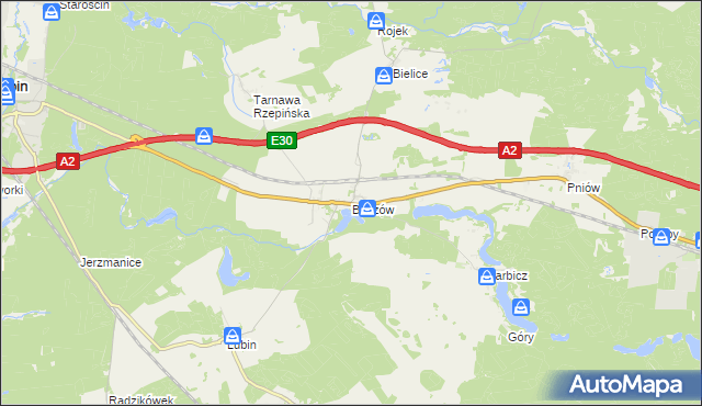 mapa Boczów gmina Torzym, Boczów gmina Torzym na mapie Targeo