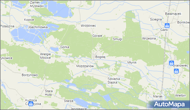 mapa Bogdaj, Bogdaj na mapie Targeo