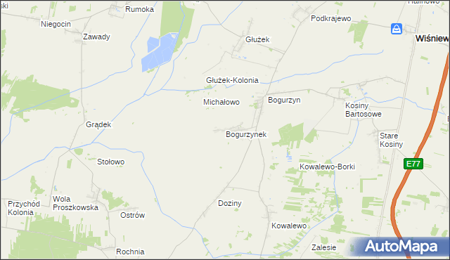 mapa Bogurzynek, Bogurzynek na mapie Targeo