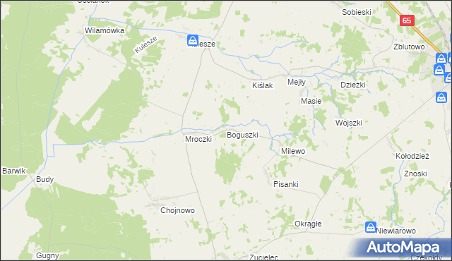 mapa Boguszki gmina Trzcianne, Boguszki gmina Trzcianne na mapie Targeo