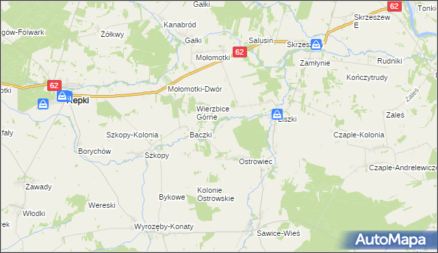 mapa Bohy, Bohy na mapie Targeo