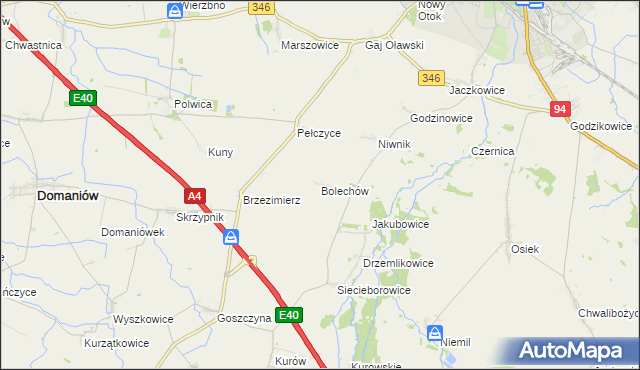 mapa Bolechów, Bolechów na mapie Targeo