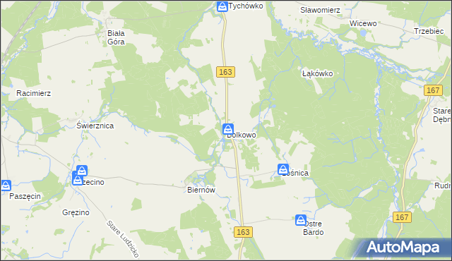 mapa Bolkowo gmina Połczyn-Zdrój, Bolkowo gmina Połczyn-Zdrój na mapie Targeo