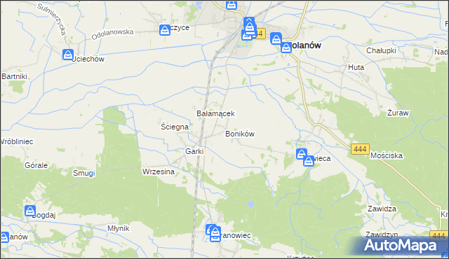 mapa Boników, Boników na mapie Targeo
