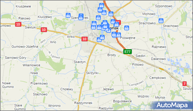 mapa Bońki, Bońki na mapie Targeo