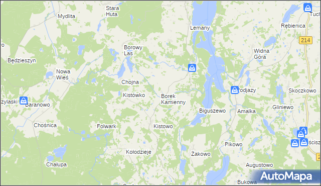 mapa Borek Kamienny, Borek Kamienny na mapie Targeo