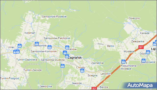 mapa Borowa Góra gmina Zagnańsk, Borowa Góra gmina Zagnańsk na mapie Targeo
