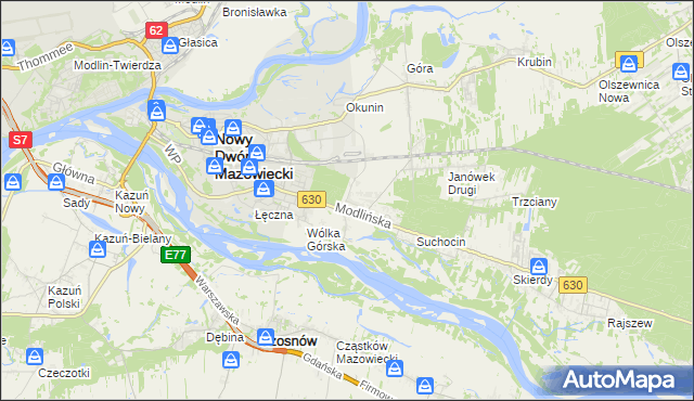 mapa Boża Wola gmina Jabłonna, Boża Wola gmina Jabłonna na mapie Targeo