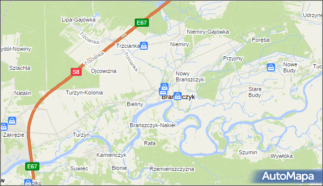 mapa Brańszczyk, Brańszczyk na mapie Targeo