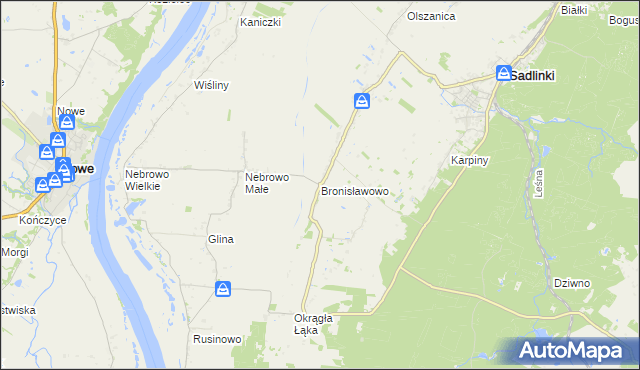 mapa Bronisławowo, Bronisławowo na mapie Targeo