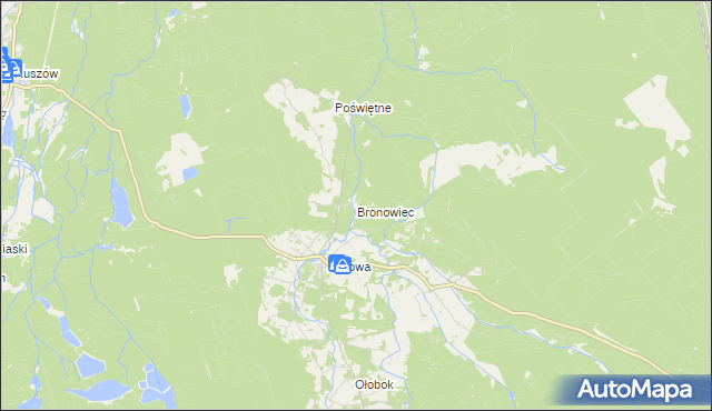 mapa Bronowiec, Bronowiec na mapie Targeo