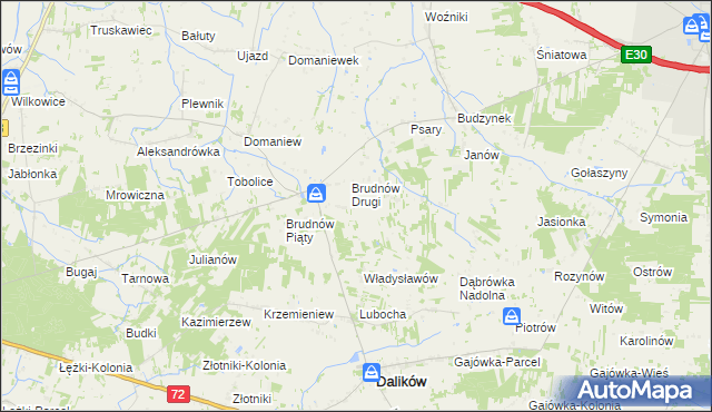 mapa Brudnów Trzeci, Brudnów Trzeci na mapie Targeo