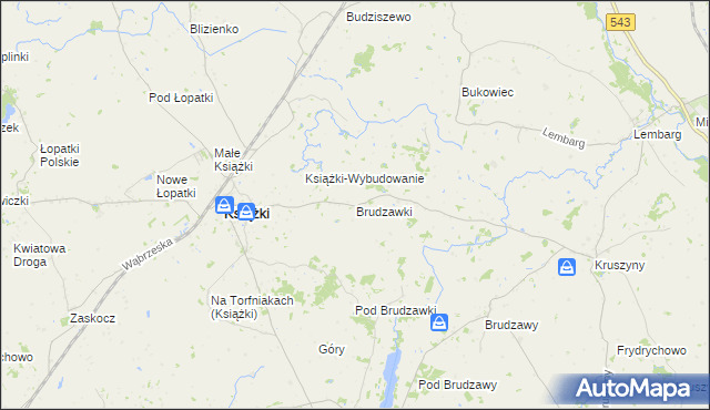 mapa Brudzawki, Brudzawki na mapie Targeo