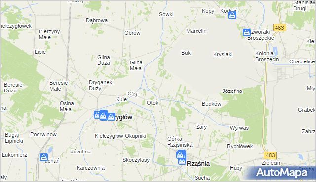 mapa Brutus, Brutus na mapie Targeo