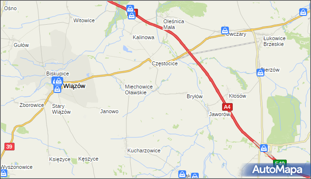 mapa Bryłówek, Bryłówek na mapie Targeo