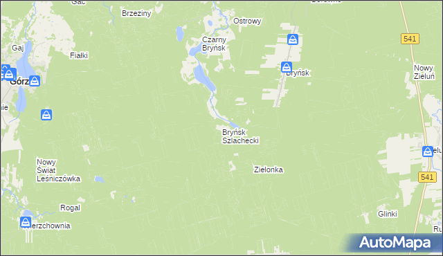 mapa Bryńsk Szlachecki, Bryńsk Szlachecki na mapie Targeo