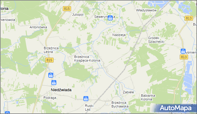 mapa Brzeźnica Książęca, Brzeźnica Książęca na mapie Targeo