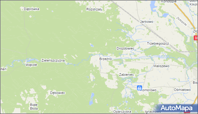 mapa Brzeźno gmina Lipno, Brzeźno gmina Lipno na mapie Targeo