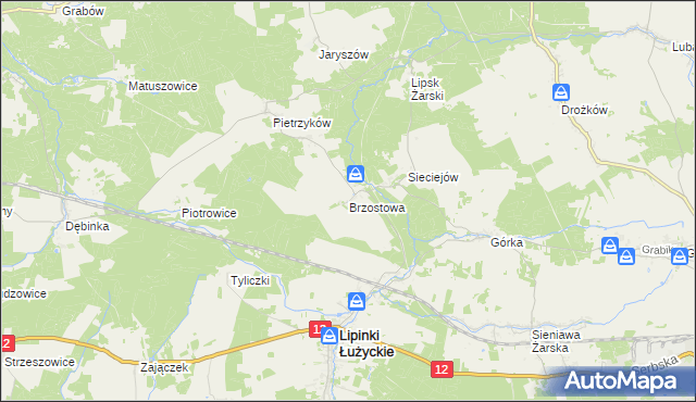 mapa Brzostowa, Brzostowa na mapie Targeo