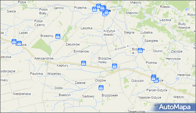mapa Brzozów Nowy, Brzozów Nowy na mapie Targeo