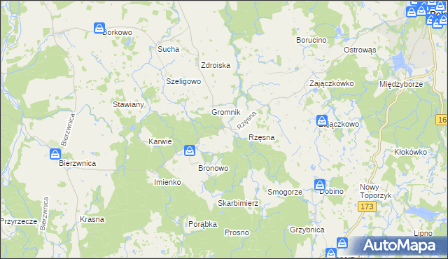 mapa Brzozowica gmina Połczyn-Zdrój, Brzozowica gmina Połczyn-Zdrój na mapie Targeo