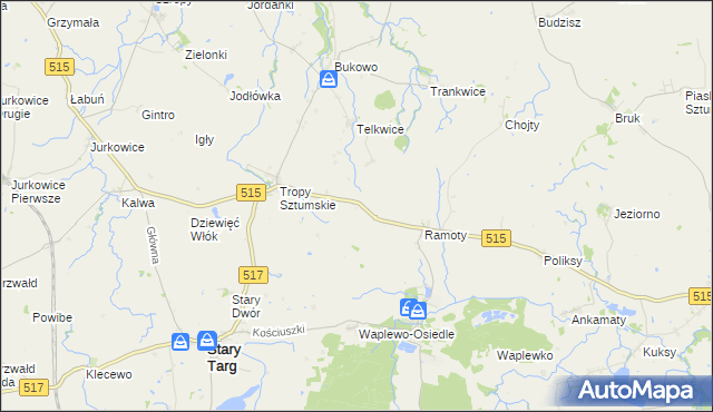 mapa Brzozówka gmina Stary Targ, Brzozówka gmina Stary Targ na mapie Targeo