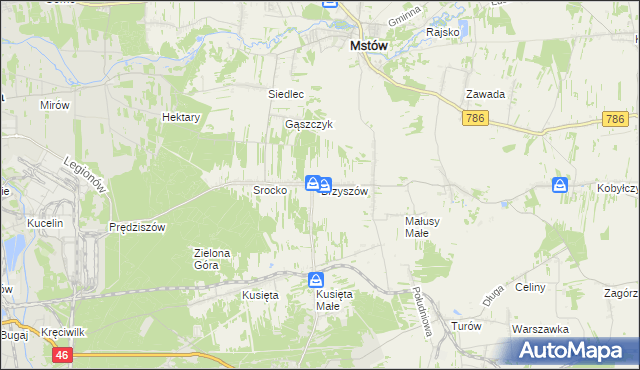 mapa Brzyszów, Brzyszów na mapie Targeo