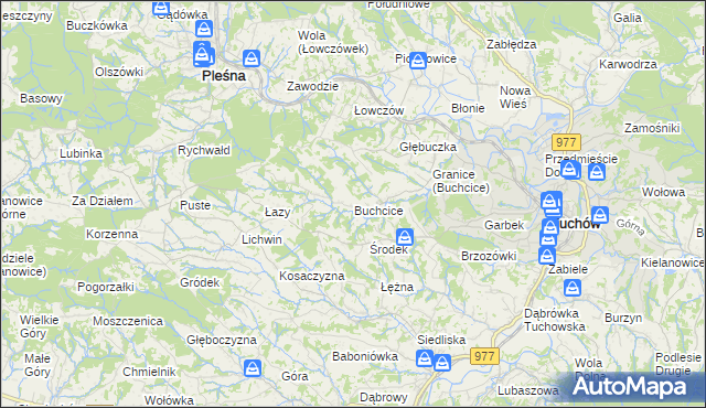 mapa Buchcice, Buchcice na mapie Targeo