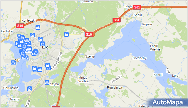 mapa Buczki gmina Ełk, Buczki gmina Ełk na mapie Targeo