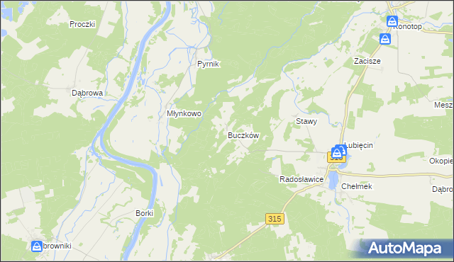mapa Buczków gmina Nowa Sól, Buczków gmina Nowa Sól na mapie Targeo