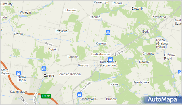 mapa Budki-Rososz, Budki-Rososz na mapie Targeo