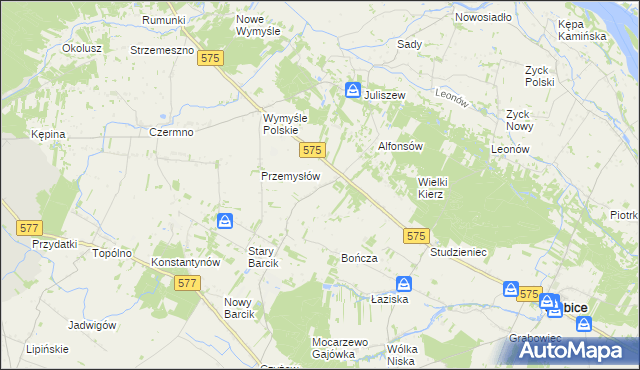 mapa Budy gmina Słubice, Budy gmina Słubice na mapie Targeo