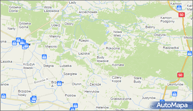 mapa Budy Iłowskie, Budy Iłowskie na mapie Targeo