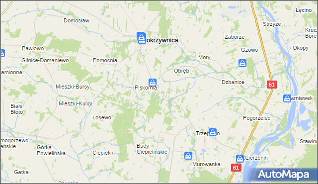 mapa Budy Obrębskie, Budy Obrębskie na mapie Targeo