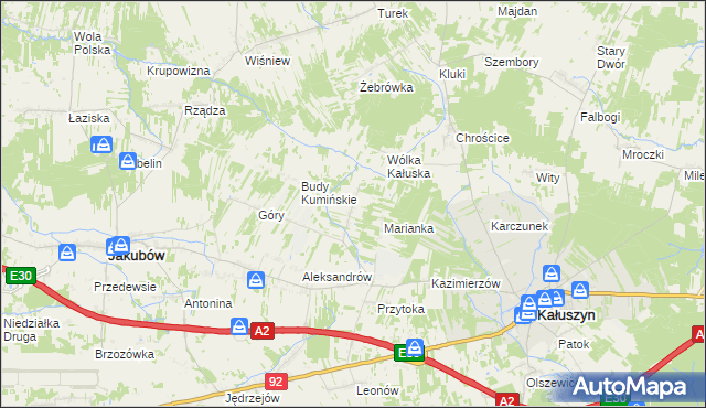 mapa Budy Przytockie, Budy Przytockie na mapie Targeo