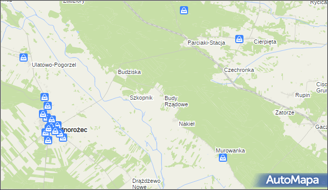 mapa Budy Rządowe, Budy Rządowe na mapie Targeo